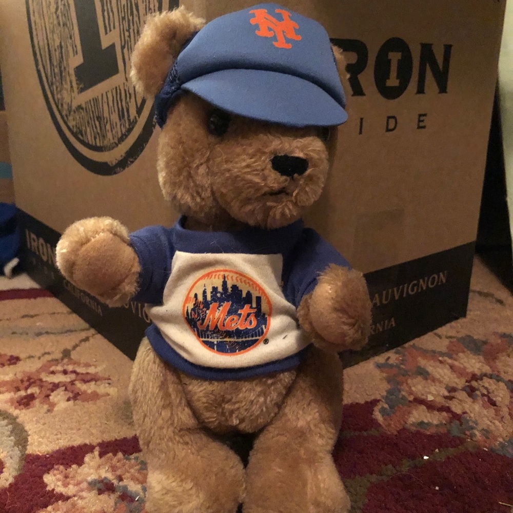 New York Mets Teddy Bear and Toothbrush Holders
